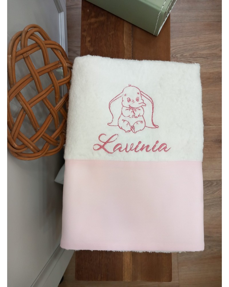 Telo bagnetto Baby Love in spugna di cotone