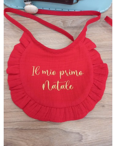 Bavaglino in mussola Il mio Primo Natale