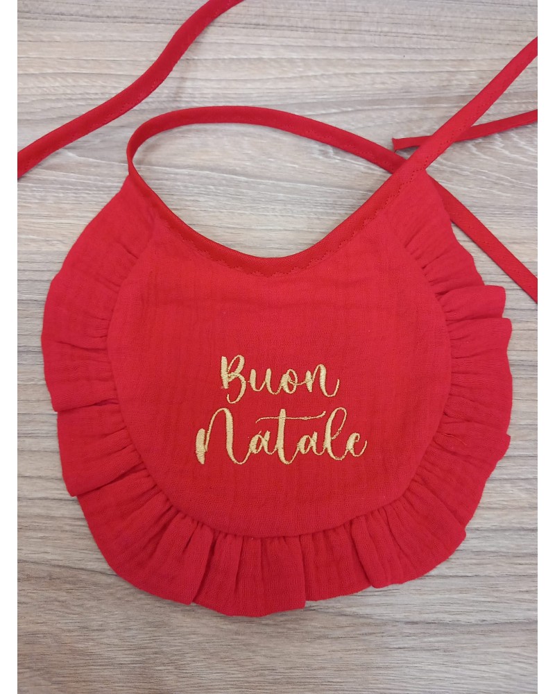 Bavaglino in mussola Il mio Primo Natale
