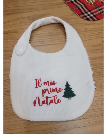 Le MERENDINE XMAS EDITION, Bavaglino con bottoncino a clip