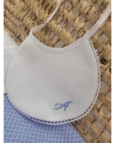 Coordinato nascita, Completo per carrozzina in cotone bianco