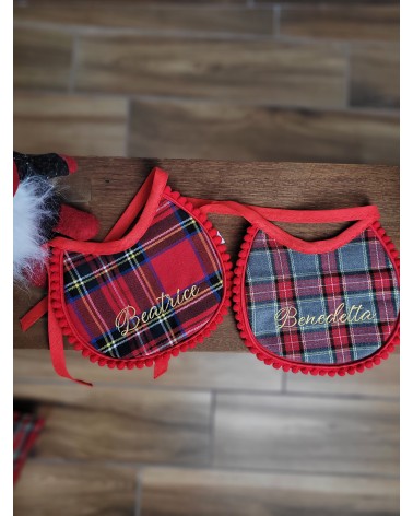 Bavaglino tartan Il Primo Natale di