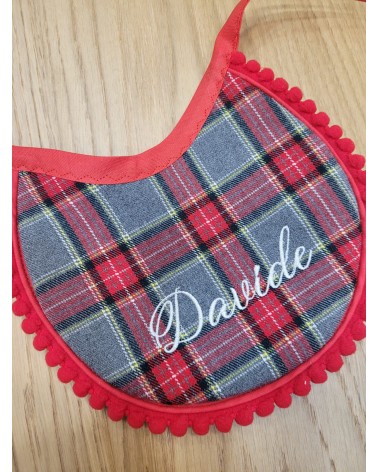 Bavaglino tartan Il Primo Natale di