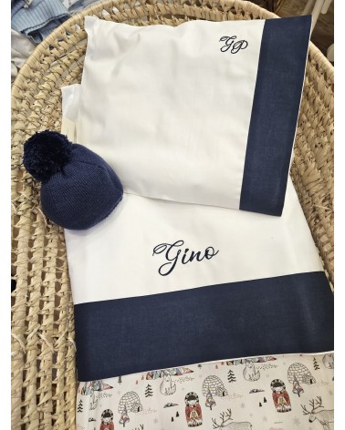 Lenzuolino neonato in cotone personalizzato