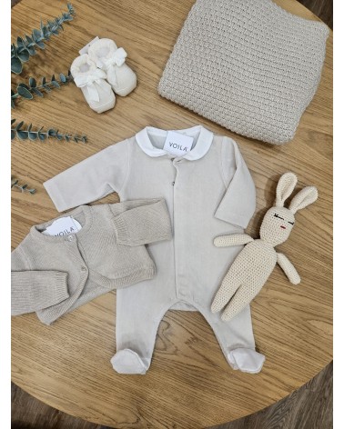 Bolero in lana misto cashmere Cappuccino