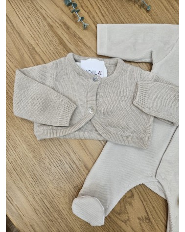 Bolero in lana misto cashmere Cappuccino