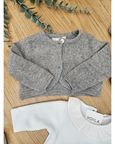 Bolero in lana misto cashmere Grigio