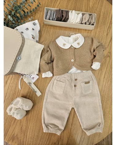 Pantaloni in velluto a coste pull-up