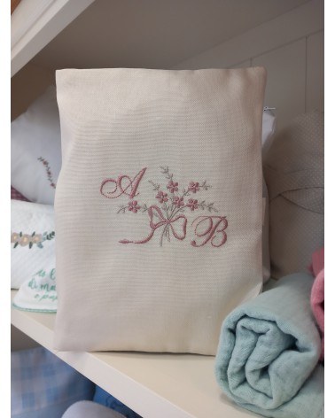 Portapannolini personalizzato in cotone