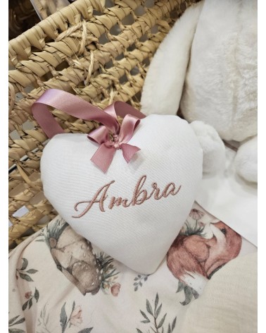 Pendente a Cuore con ricamo