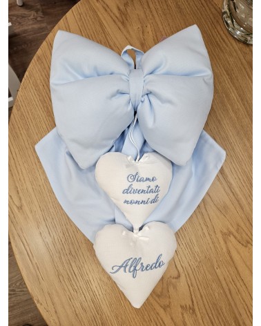 Fiocco Siamo diventati nonni! valentine love celeste