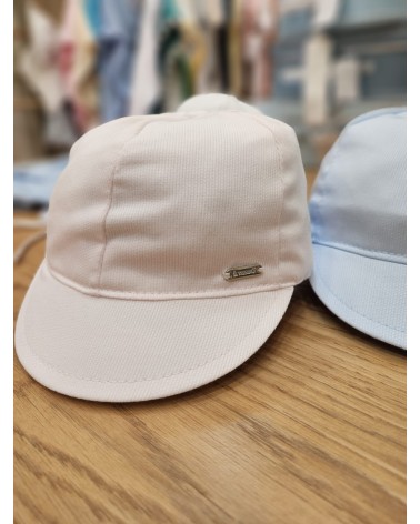 Cappellino rosa in cotone con visiera - Il Trenino