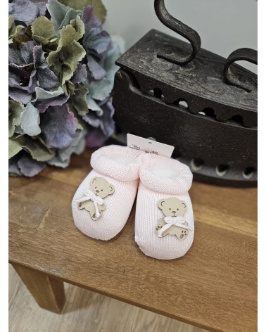 Scarpine neonato in filo di cotone - Orsetto