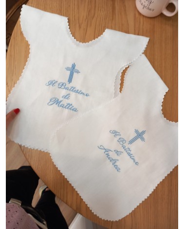 Croce stilizzata valentine love celeste