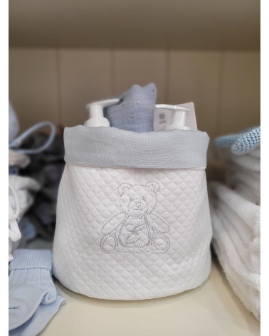 Coordinato da bagno in spugna di cotone e lino