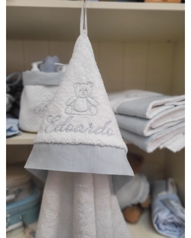 Coordinato da bagno in spugna di cotone e lino