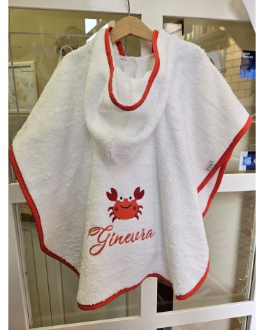 Accappatoio Poncho in spugna di cotone