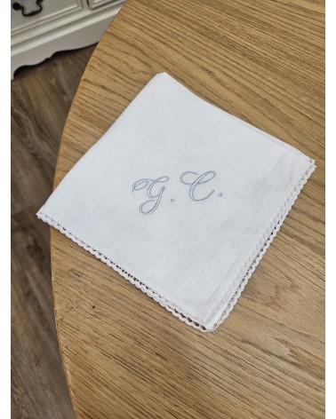 Fazzoletto battesimale con merlettino