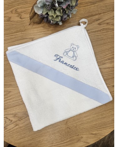 Accappatoio Baby Love in spugna bianca