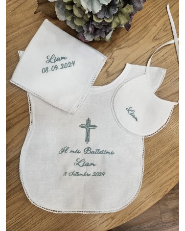 Coordinato Battesimo con merlettino