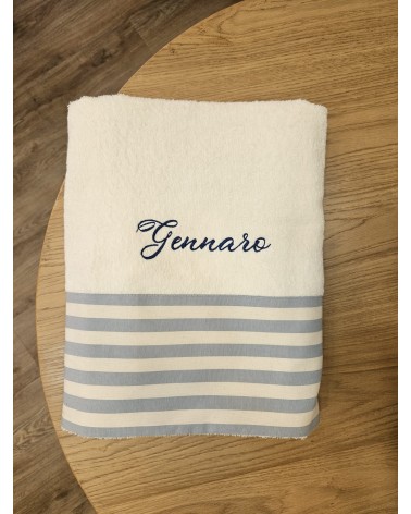 Telo Mare in Spugna di cotone personalizzato spugna panna