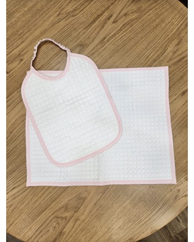 Set Asilo, tovaglietta e bavaglino ROSA