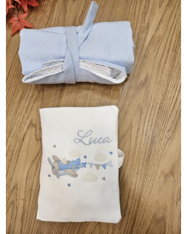 Coordinato per il Cambio baby love, portapannolino e fasciatoio da viaggio