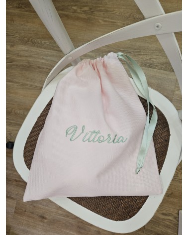 Ricamo verde menta