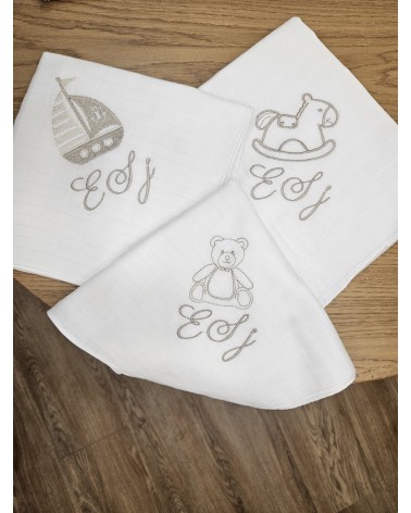Tris di quadrati di cotone personalizzati