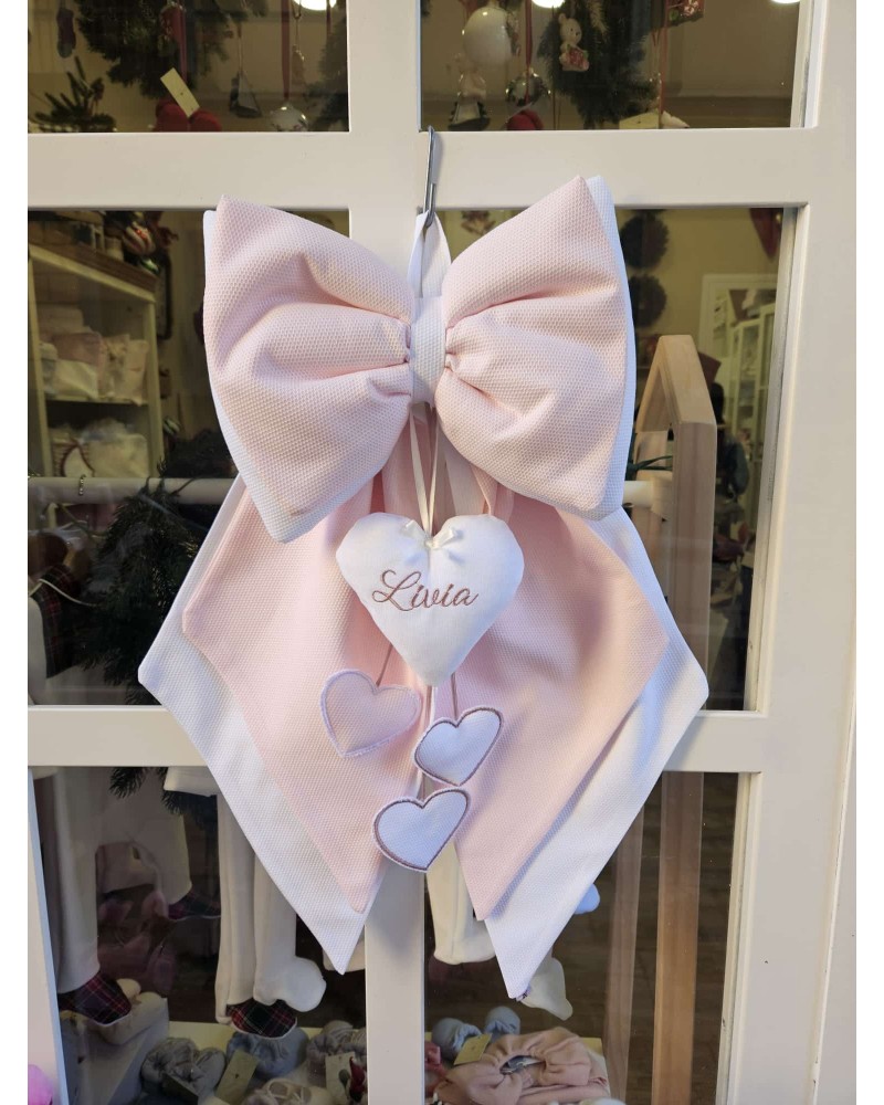 Fiocco Nascita Baby Love con pendenti modello Leonardo
