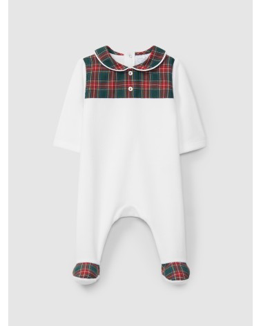 Tutina con dettagli tartan