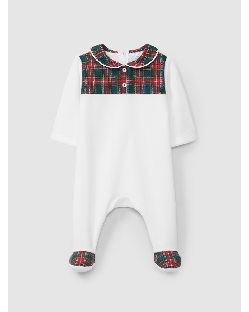 Tutina con dettagli tartan