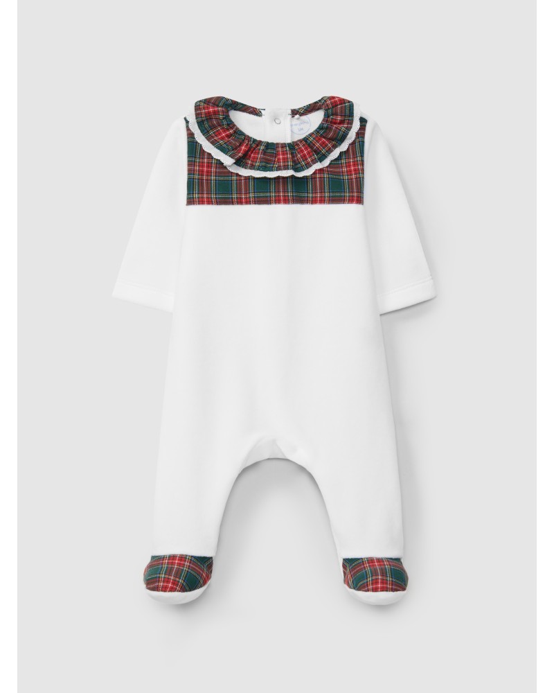 Tutina con dettagli tartan
