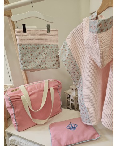 Coordinato bagno, accappatoio poncho e telo