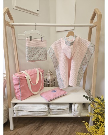 Coordinato bagno, accappatoio poncho e telo
