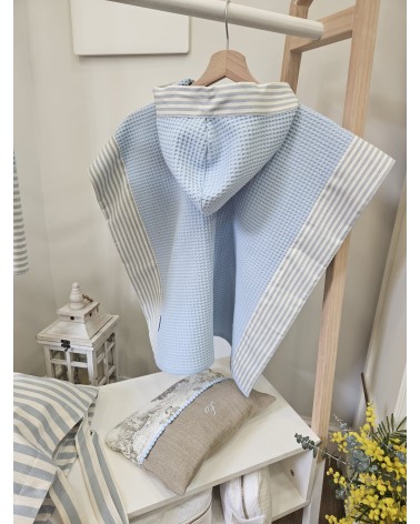 Coordinato bagno, accappatoio poncho e telo