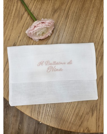 Pochette in lino Il mio Battesimo