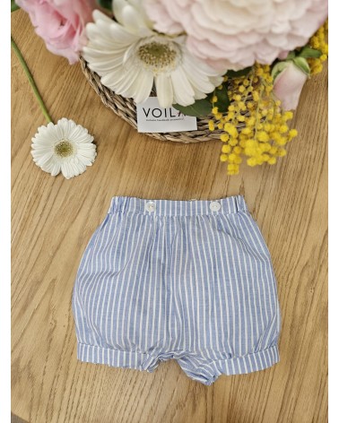Pantaloncini in cotone a righe