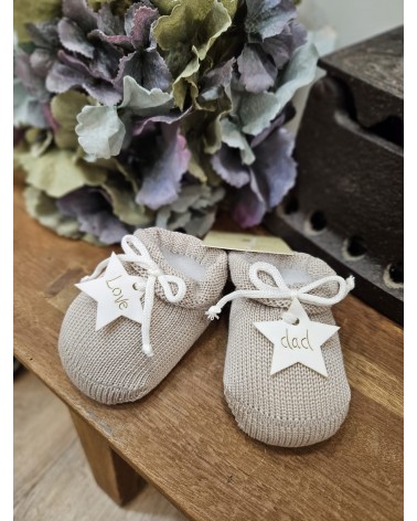 Scarpine neonato in filo di cotone - Love Dad