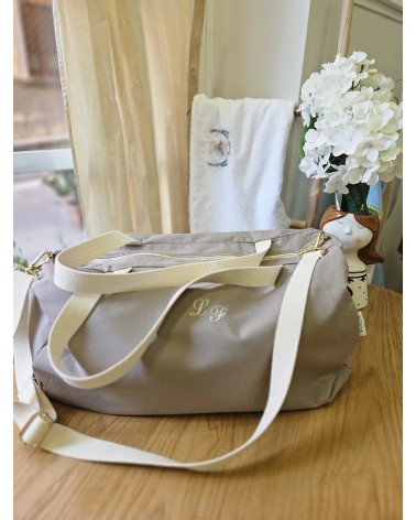 Set Viaggio personalizzato tortora new adina panna