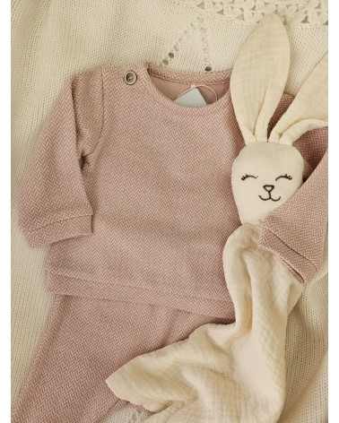 Completo due pezzi in cotone spigato