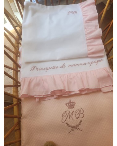 Lenzuolino Principe in cotone con rouche