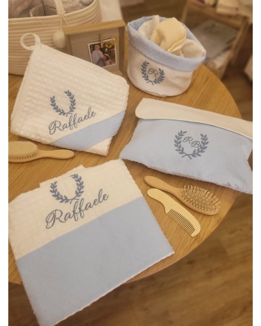 Coordinato bagnetto e cambio in plumetis