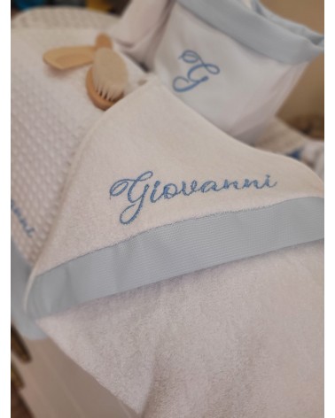 Accappatoio Neonato in spugna bianca
