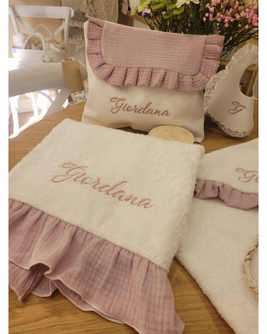 Coordinato bagnetto e cambio in spugna e mussola