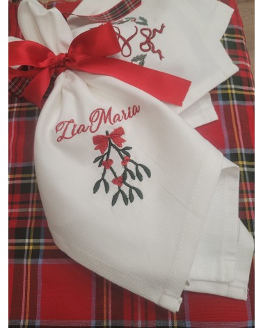 Tovagliolo in cotone bianco CON NOME