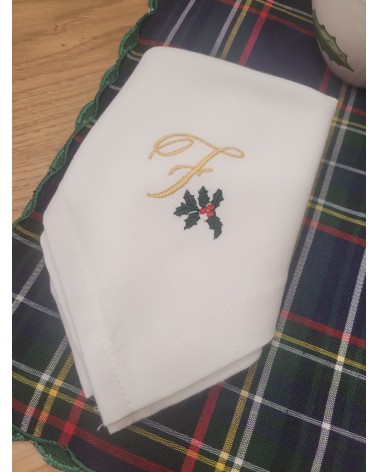 Tovagliolo in cotone bianco Monogram