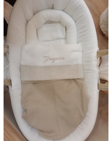 Lenzuolino neonato in lino personalizzato