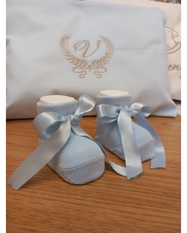 Calzini Newborn con fiocco in raso