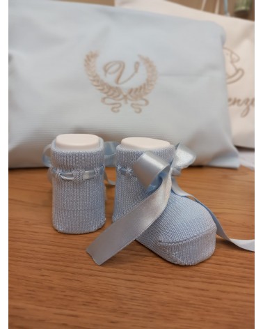 Calzini Newborn con fiocco in raso